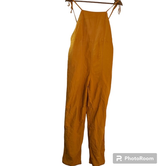 Urban Outfitters Orange Hayley Backless Overalls - Picture 3 of 12